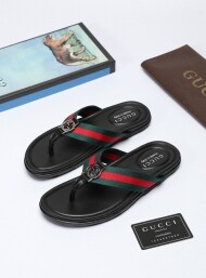 구찌 GUCCI 로고 모던 컴포트 내마모성 슬리퍼