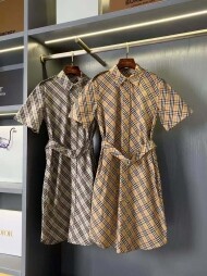 버버리 BURBERRY 여성 격자무늬 롱 스커트