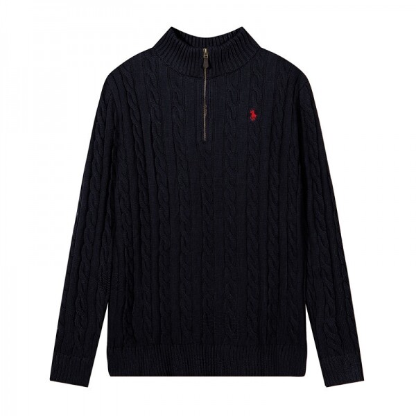 위핑,폴로 랄프로렌 POLO RALPH LAUREN 로고 자수 모던 반폴라 집업 캐주얼 니트