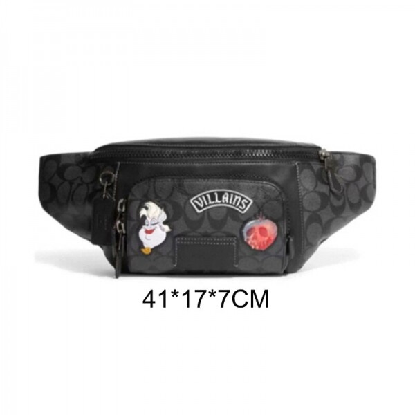 위핑,코치 디즈니 X 트랙 벨트백 위드 패치 CC038 COACH