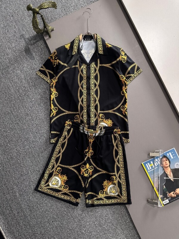 위핑,베르사체 Versace 클래식 로고 디자인 레트로 캐주얼 슈트