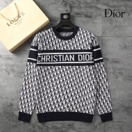 디올 DIOR 로고 자카드 스타일리시 캐주얼 니트 스웨터