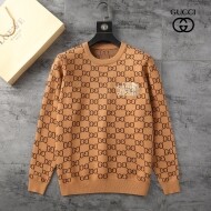 구찌 GUCCI 로고 자카드 스타일리시 캐주얼 니트 스웨터