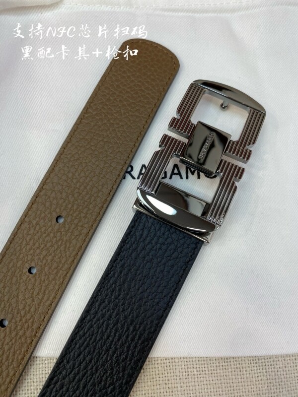 위핑,페라가모 Ferragamo 클래식 모던 남성 양면 벨트 3.5cm