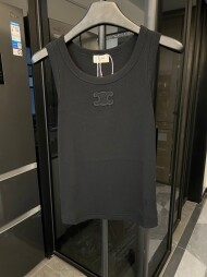 셀린느 CELINE 자수 로고 니트 조끼