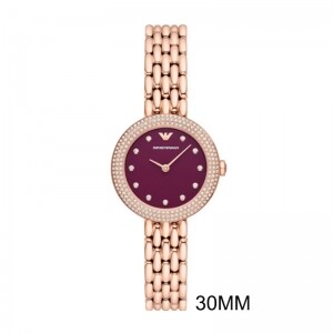 엠포리오 아르마니 여성시계 쿼츠 크리스탈 Purple 다이얼 Ladies Watch AR11491