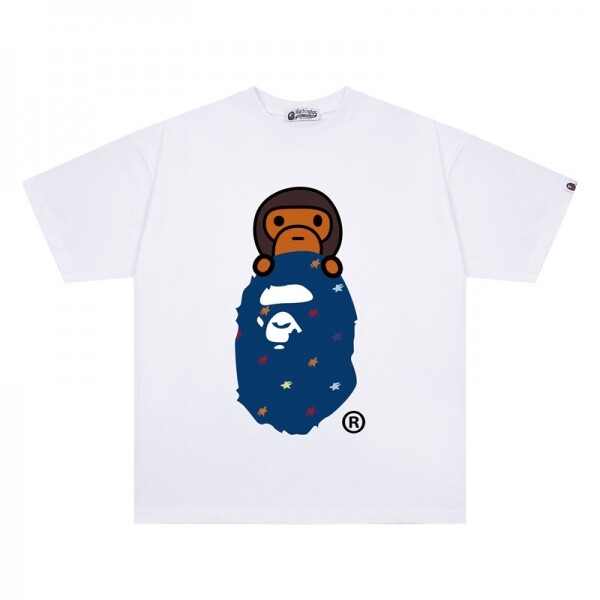 위핑,베이프 BAPE 몽키 프린트 반팔 티