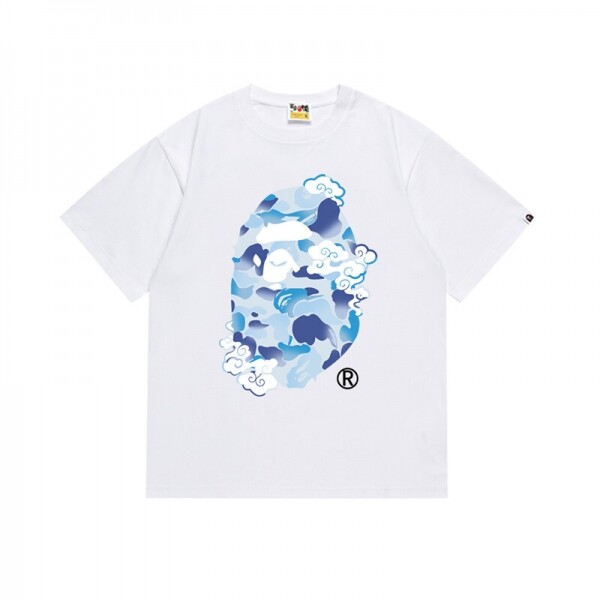 위핑,베이프 BAPE 커플 캐주얼 프린트 반팔 티