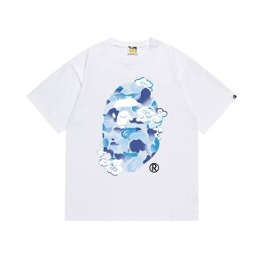 베이프 BAPE 커플 캐주얼 프린트 반팔 티
