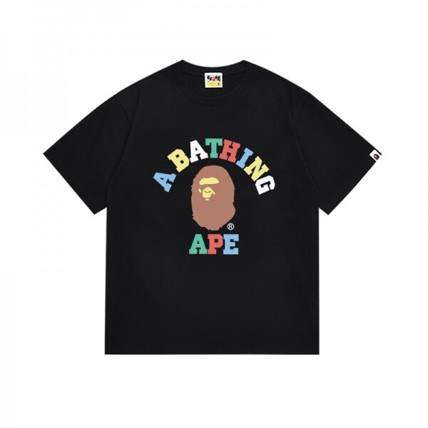 위핑,베이프 BAPE 패션 프린트 커플 라운드 반팔 티