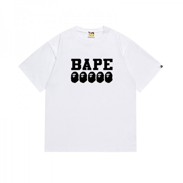 위핑,베이프 BAPE 모던 심플 프린트 커플 반팔 티