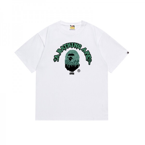 위핑,베이프 BAPE X GUNNA 레터링 프린트 모던 반팔 티