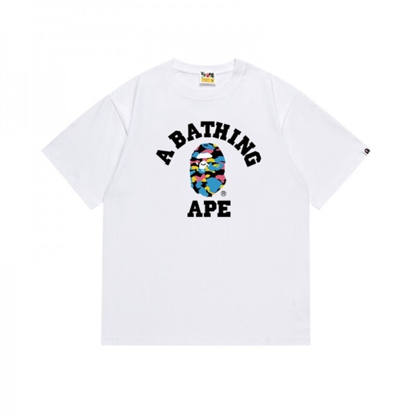 위핑,베이프 BAPE 커플 캐주얼 프린트 반팔 티