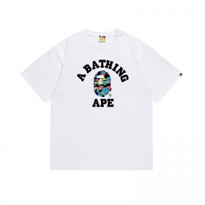 베이프 BAPE 커플 캐주얼 프린트 반팔 티