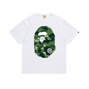 베이프 BAPE 양면 카무 원인 머리 프린트 커플 반팔 티