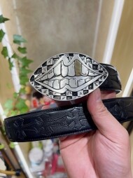 크롬하츠 Chrome Hearts 금치천안 입술 디자인 트렌드 빈티지 벨트 3.8cm