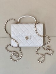 샤넬 CHANEL 모던 심플 화이트 체인 백팩