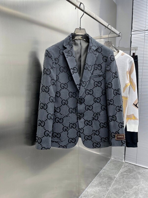 위핑,구찌 GUCCI 패션 프린트 남자 정장 코트