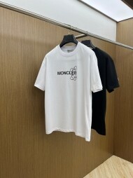 몽클레르 MONCLER 패션 프린트 토끼 로고 커플 반팔 티