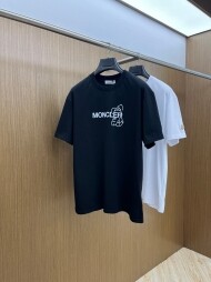 몽클레르 MONCLER 패션 프린트 토끼 로고 커플 반팔 티