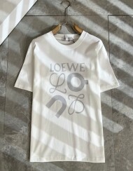 로에베 LOEWE 로고 트렌디 캐주얼 반팔티셔츠 유니
