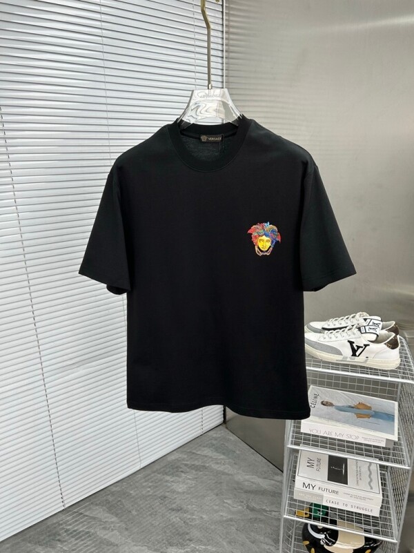 위핑,베르사체 Versace 로고 트렌디 캐주얼 반팔티셔츠 유니