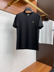 디올 DIOR 로고 모던 심플 캐주얼 커플 반팔 티