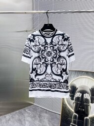 돌체앤가바나 Dolce & Gabbana 트렌드 빈티지 프린트 캐주얼 반팔 티