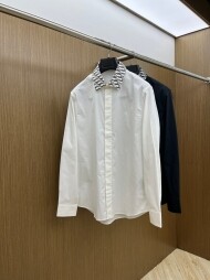 디올 DIOR 칼라 로고 프린트 남자 긴팔 셔츠