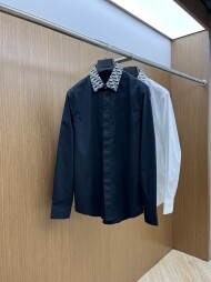 디올 DIOR 칼라 로고 프린트 남자 긴팔 셔츠