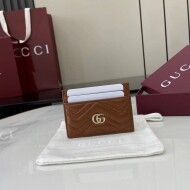 구찌 GUCCI Marmont 패션 커플 카드 갈색