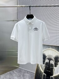 프라다 PRADA 모던 클래식 캐주얼 폴로넥 반팔 티
