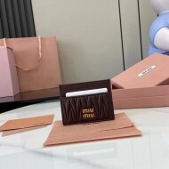 미우미우 MIU MIU 클래식 모던 여성 카드 지갑 10.5x8cm