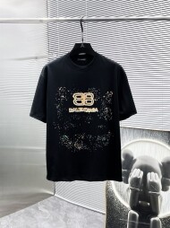 발렌시아가 BALENCIAGA 로고 패션 트렌드 캐주얼 반팔 티