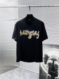 발렌시아가 BALENCIAGA 로고 패션 트렌드 캐주얼 반팔 티