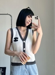 셀린느 CELINE 브이넥 여성 나시 베스트