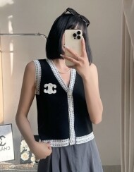 셀린느 CELINE 브이넥 여성 나시 베스트