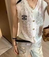 셀린느 CELINE 코바늘 펀칭 여성 나시 베스트