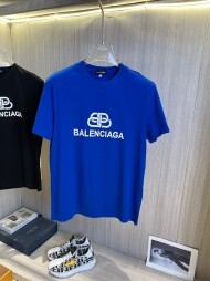 발렌시아가 BALENCIAGA 트렌디 프린트 캐주얼 반팔티셔츠 남녀공용