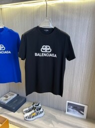발렌시아가 BALENCIAGA 트렌디 프린트 캐주얼 반팔티셔츠 남녀공용