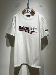 발렌시아가 BALENCIAGA 트렌디 프린트 캐주얼 반팔티셔츠 남녀공용