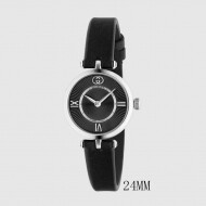 Gucci 구찌 모델 2000 시계, 24mm - 블랙 가죽 814049I18G08489