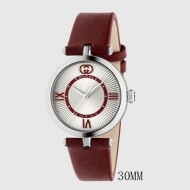 Gucci 구찌 모델 2000 시계, 30mm - 레드 가죽 814057I18G08561