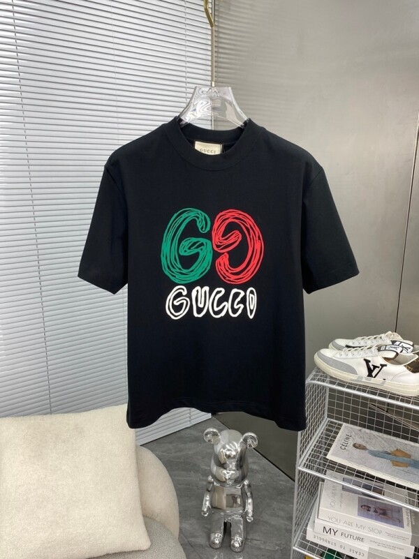 위핑,구찌 GUCCI 로고 스타일링 캐주얼 커플 반팔 티