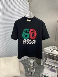 구찌 GUCCI 로고 스타일링 캐주얼 커플 반팔 티