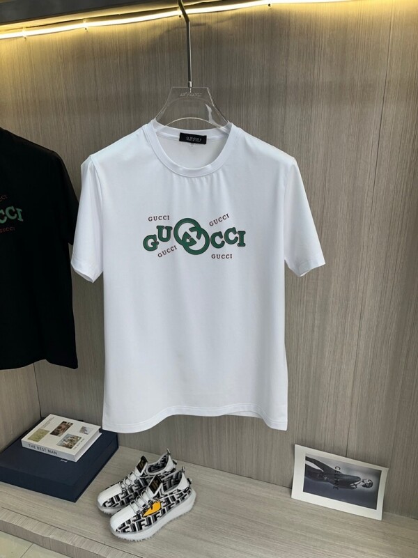 위핑,구찌 GUCCI 로고 스타일링 캐주얼 커플 반팔 티