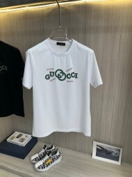 구찌 GUCCI 로고 스타일링 캐주얼 커플 반팔 티