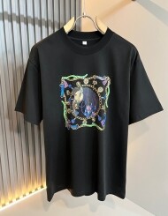 에르메스 Hermès 트렌디 프린트 캐주얼 반팔티셔츠 남녀공용