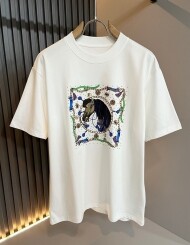 에르메스 Hermès 트렌디 프린트 캐주얼 반팔티셔츠 남녀공용