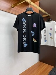 디올 DIOR 로고 스타일링 캐주얼 커플 반팔 티